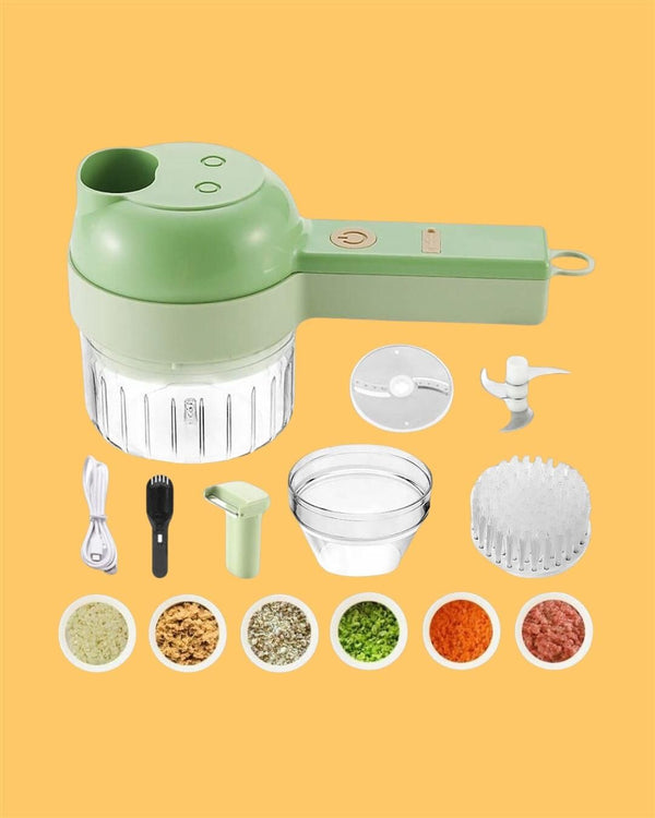 4 in 1 Portable Electric Vegetable Cutter Set 1ttez1-w1