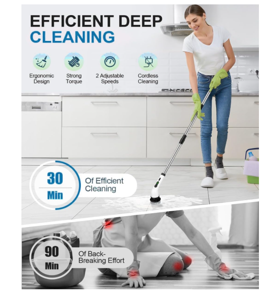 9 in 1 Electric Spin Scrubber